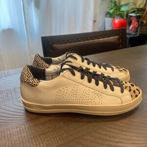 P448 John sneakers white/ leopard print 7.5 women